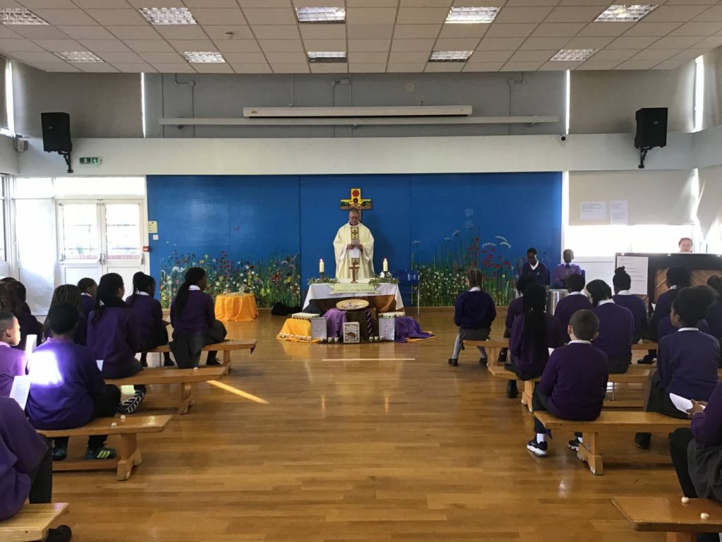 Father Patrick celebrating Mass with Year 6