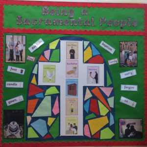 Nursery display of the Sacraments